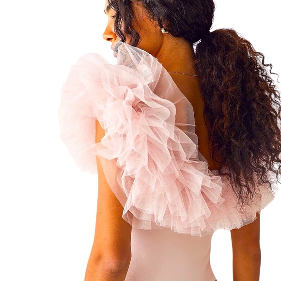 FREE PEOPLE BIG LOVE BODYSUIT WOMEN COLOR ROSE/PINK SIZE S - Picture 1 of 8
